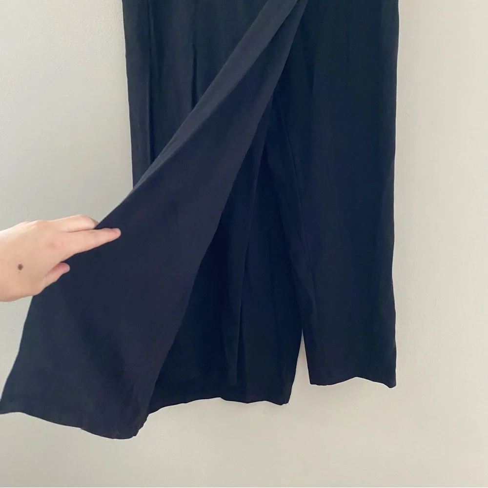 BETABRAND The Sassiest Pant Crop Overlay Maxi Skirt in Black Size Large Long - Picture 3 of 6